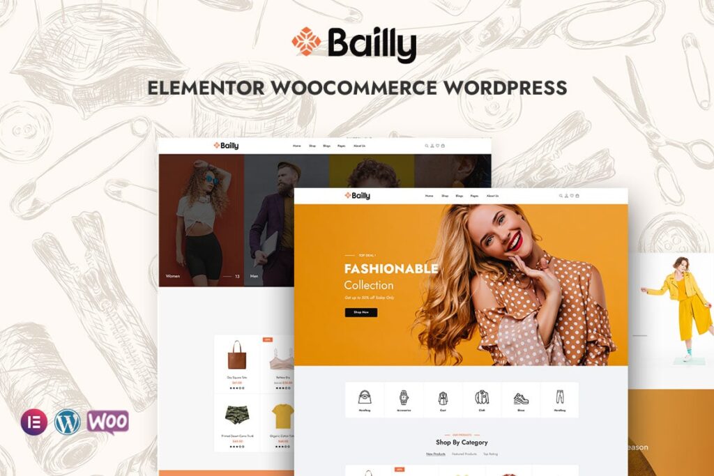 Bailly – Elementor WooCommerce – 8 Demos