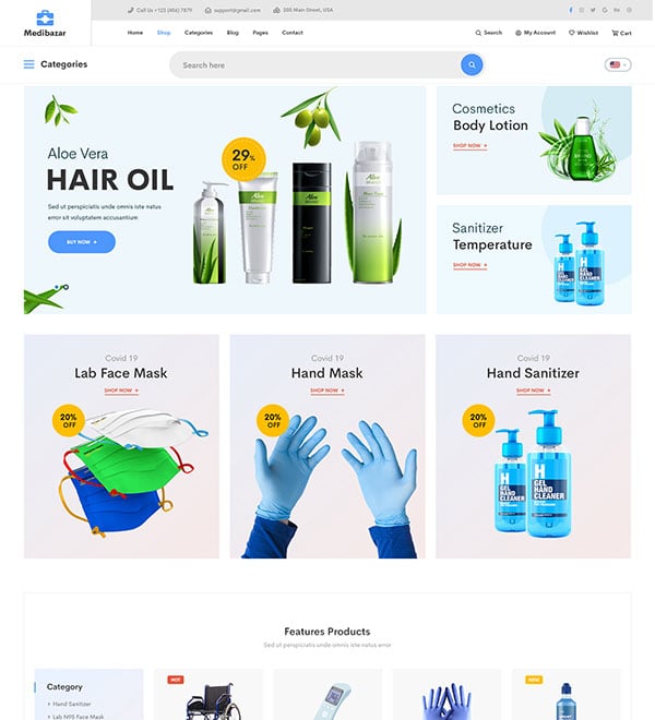 Medibazar – 2 – Medical Store eCommerce Theme